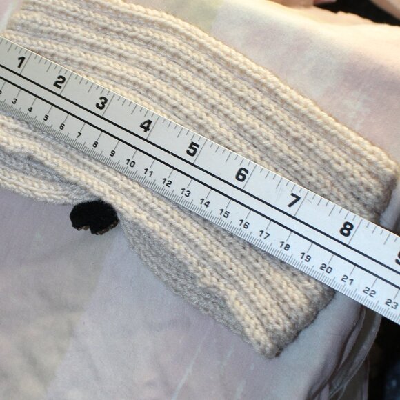 Knit Headband Ear Warmer with Floral Applique - Picture 2 of 5